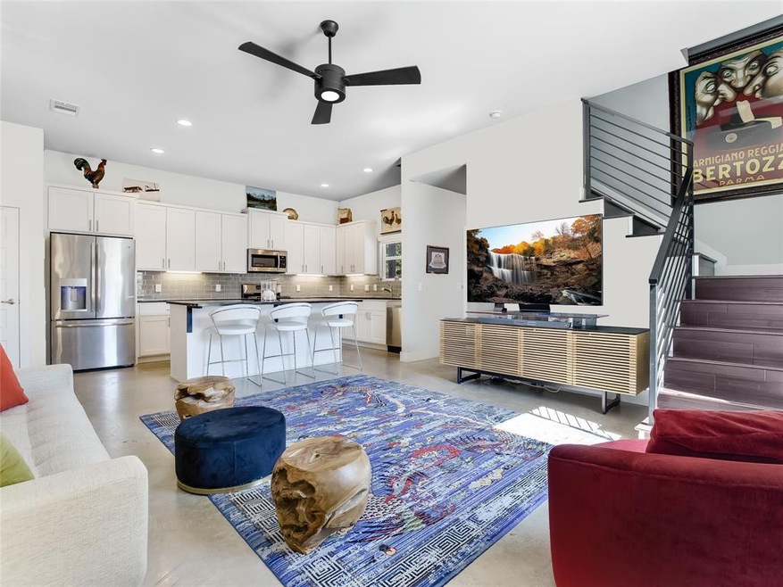 Open concept living room and kitchen