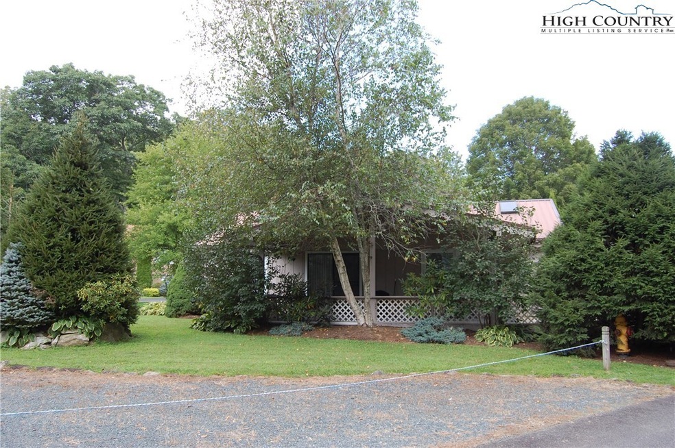 Side view looking at covered deck.