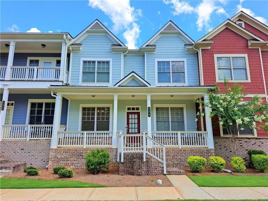 View of front of property featuring covered porch