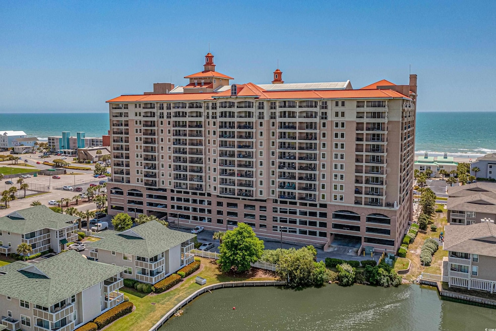 View of building exterior with a water view