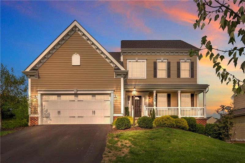 Gorgeous 2 story home 8 years young in Orchard Park just off of Powell Road.  Many upgrades and extra upscale builder trim work throughout.  2600 SF living space professional built stone patio with custom firepit out back.  There is also an upper lev