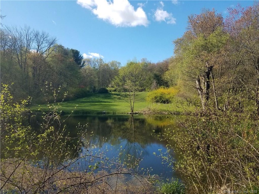 Looking over pond toward building site