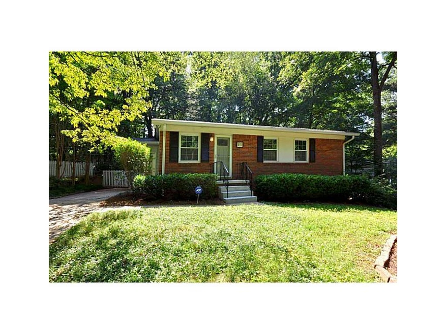 Exterior Front. 4-sides brick ranch home.
