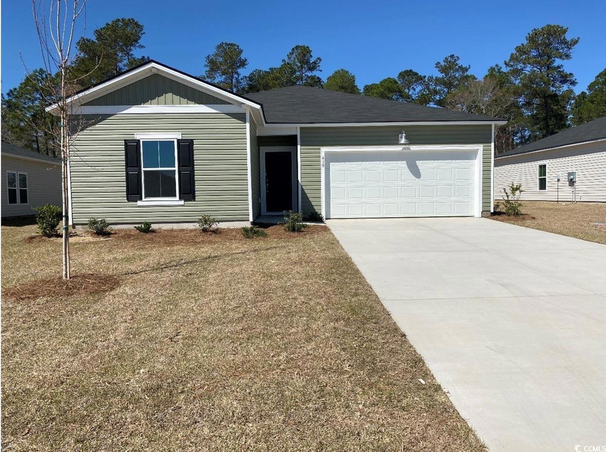 Ranch-style home with concrete driveway and an att