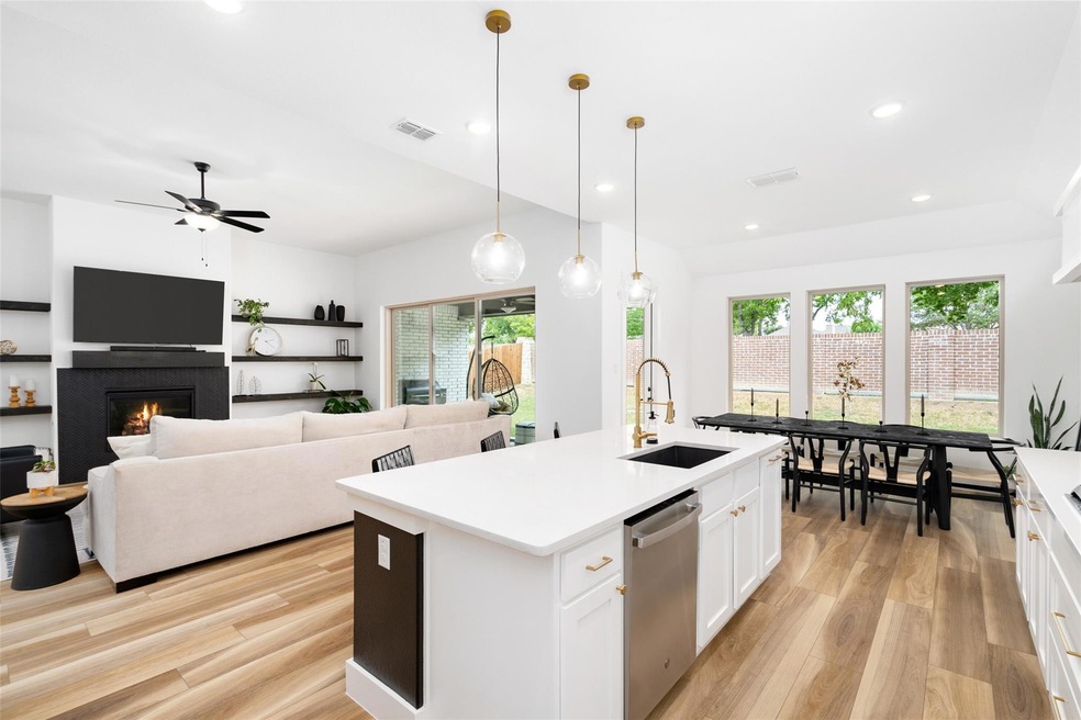 Kitchen island with quartz countertops