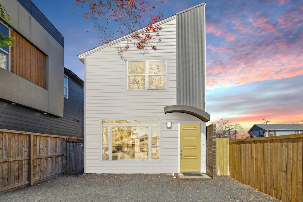 This contemporary home features a stylish open flo
