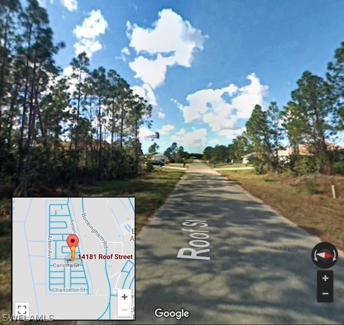 Street view of lot for sale