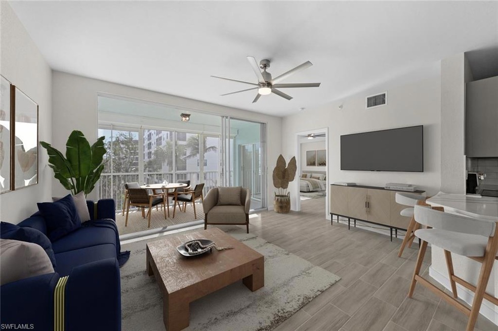 (Virtually enhanced) Living room featuring ceiling
