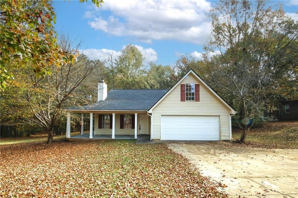 View of front facade featuring covered porch