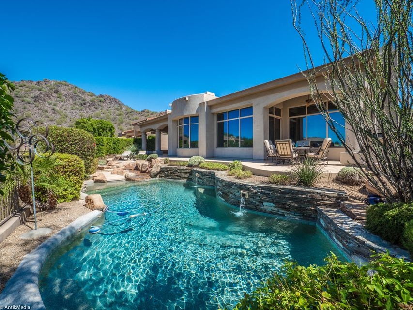 Refreshing Pool with Water Features