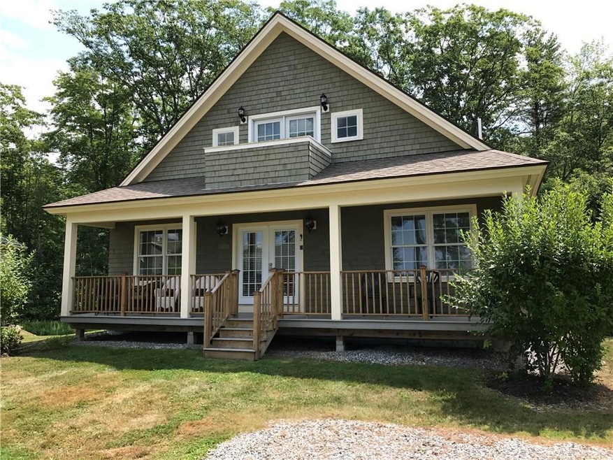 Westerly facing front of cottage...