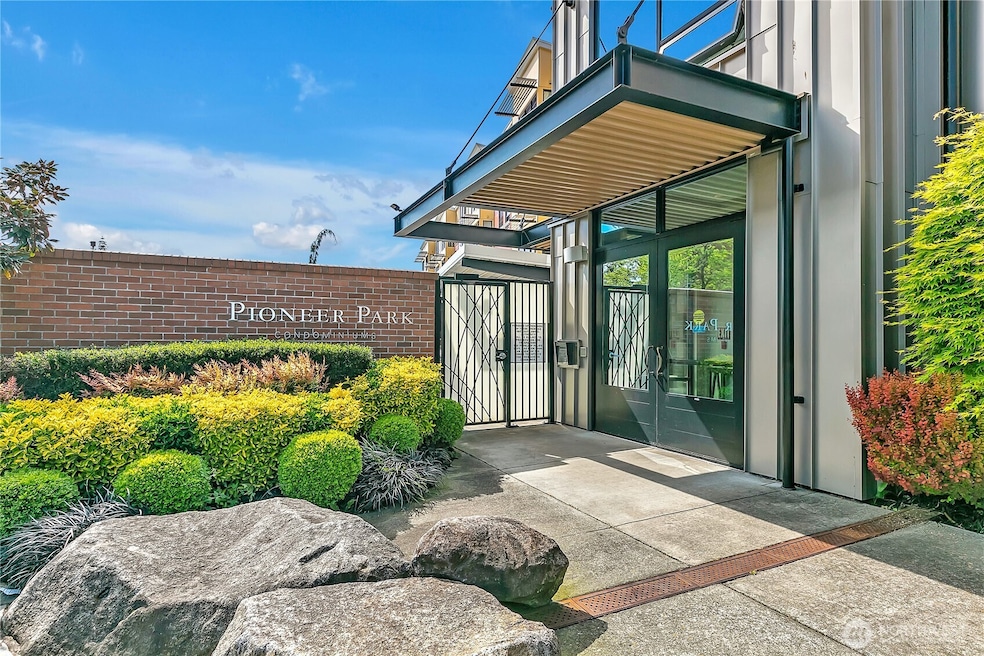 Secure entrance into Pioneer Park Condominium Building.