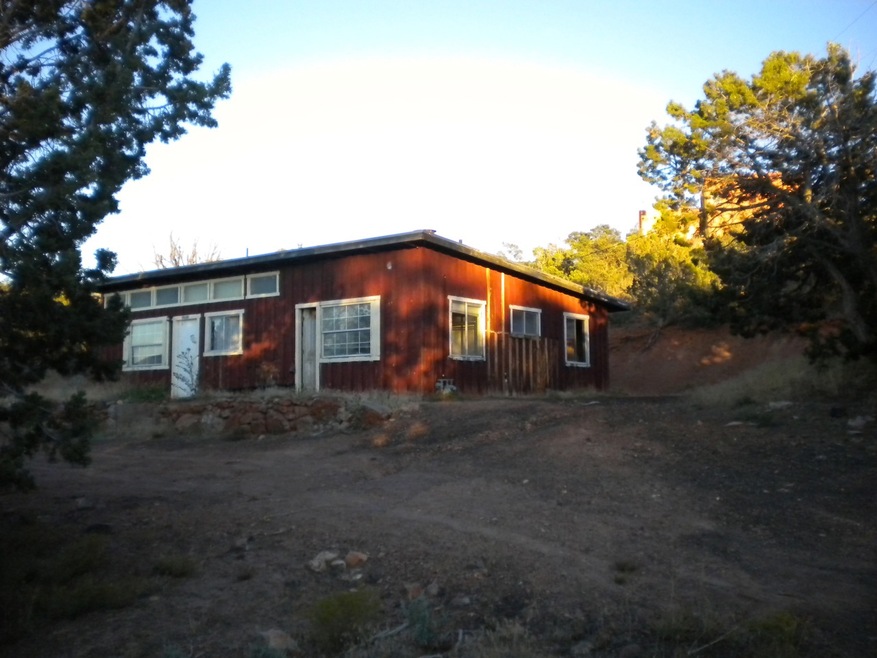 W. facing front of cabin