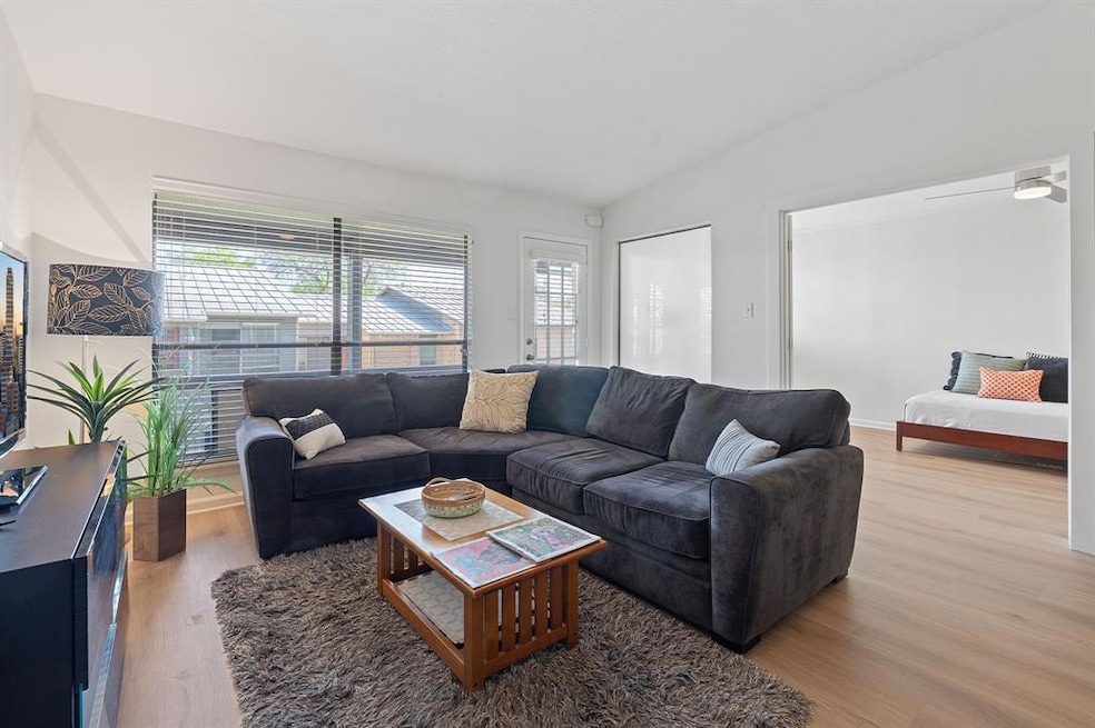 Living area featuring light wood-type flooring