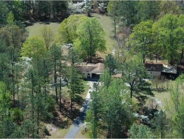 Exterior Front. Aerial view of home.