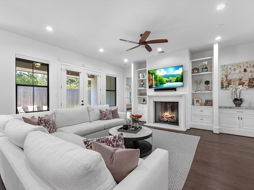 Welcome to 6525 Wharton: an elegant living room wi