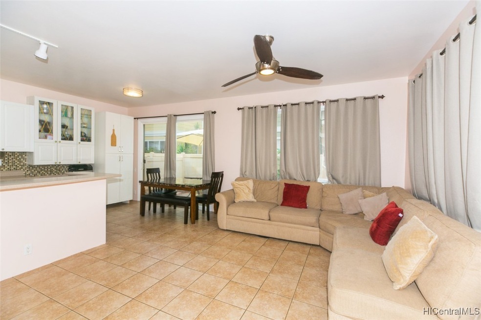 Spacious living room with dining area and open kit