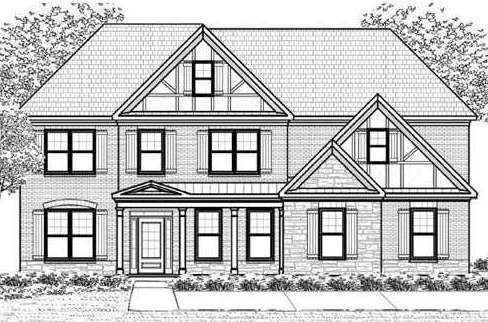Exterior Front. The Georgian  **Actual home is und