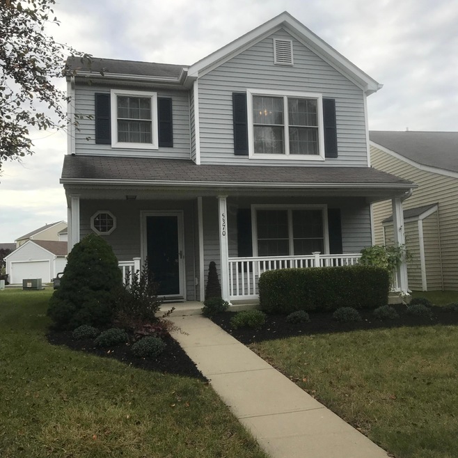 Front view with porch