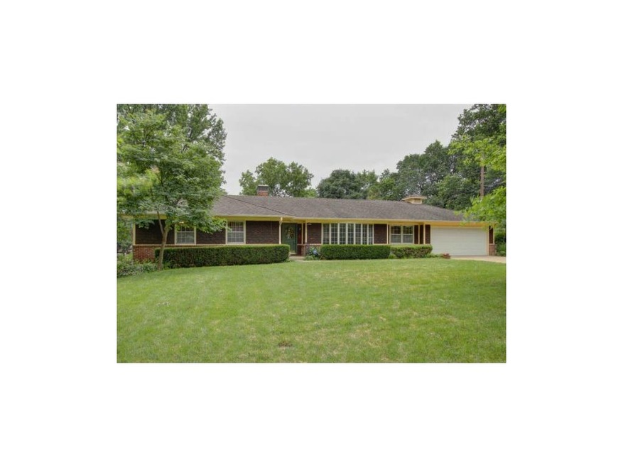 Front elevation of this spacious ranch-style home.