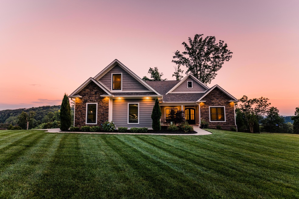 Front of Home at Sunset