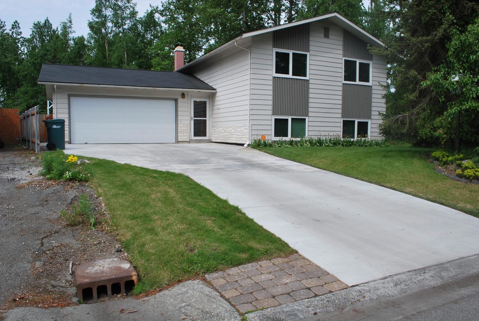 Concrete driveway