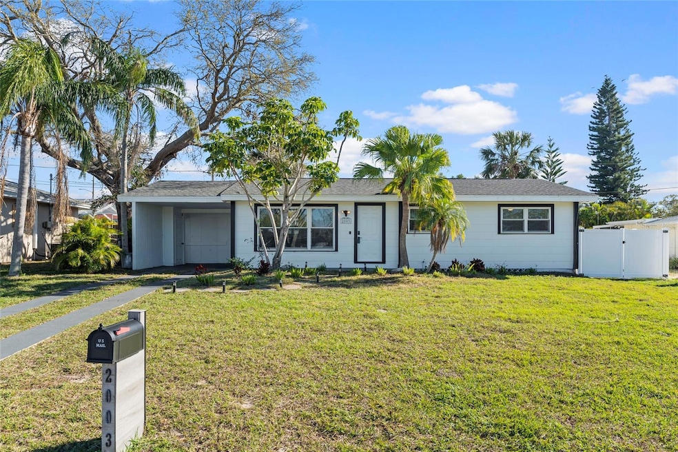 Front of the house with Carport