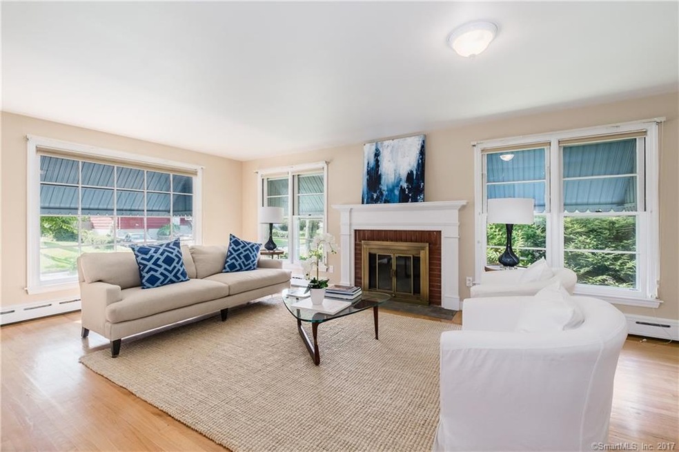Spacious living room with picture window overlooki