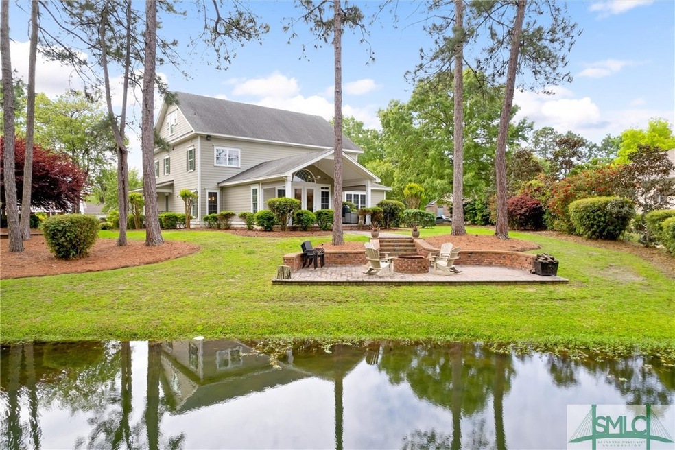 Back yard views of lagoon and woods. James Hardie