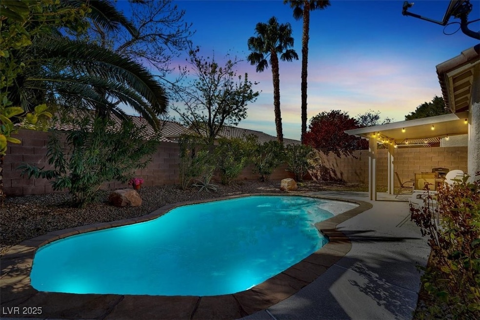 View of pool featuring a patio and a fenced backya