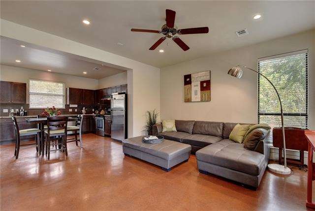 Lots of natural light in this open living/dining/k