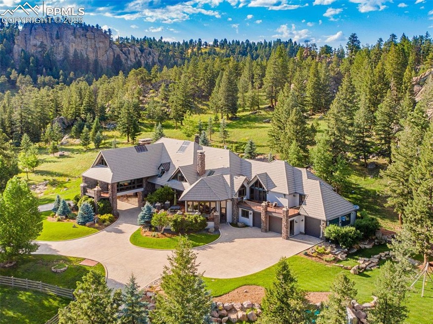 The home is found at the end of a private and gate
