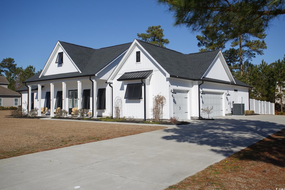 Modern inspired farmhouse featuring central AC, a 