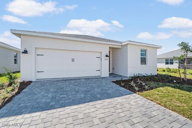 Single story home with a two-car garage