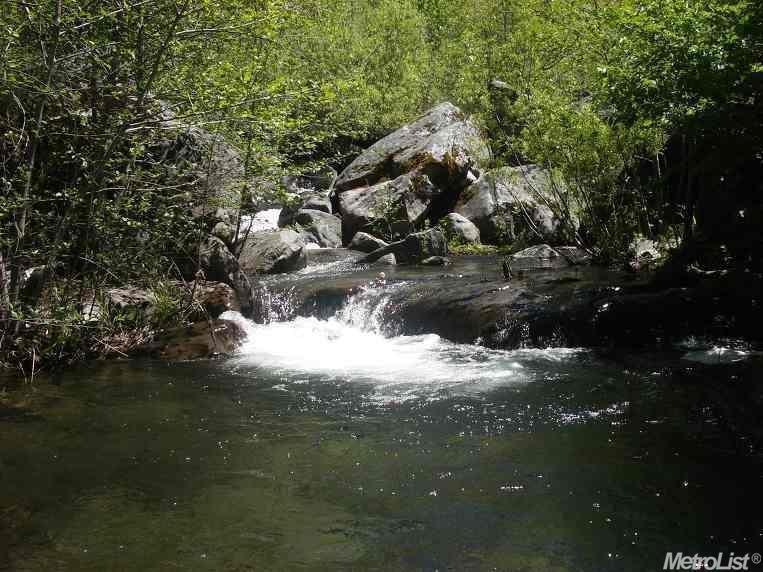 Private swimming fishing hole steps below deck