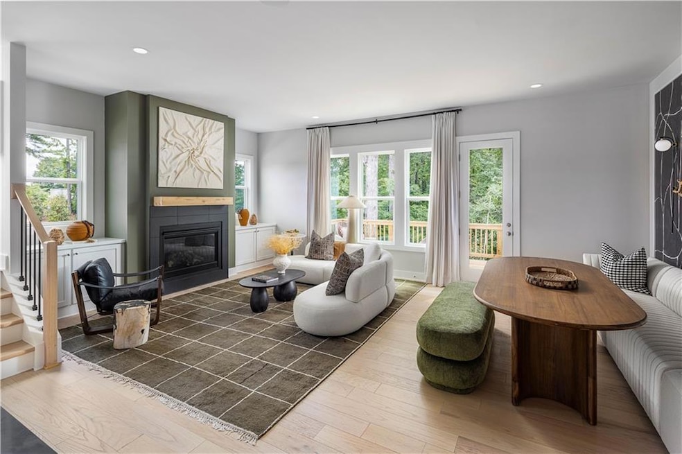 Living room featuring hardwood / wood-style floors
