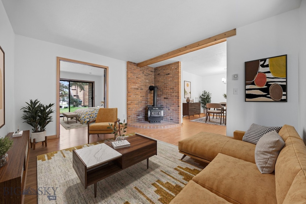Virtually staged living room.