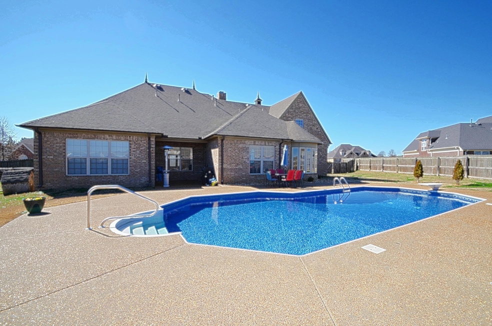 Back of home and pool