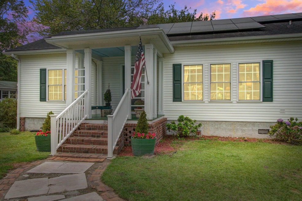 Lighted Front of Home