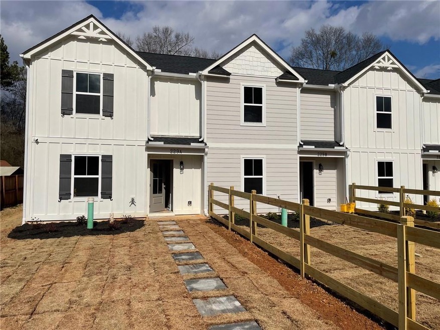 View of modern inspired farmhouse