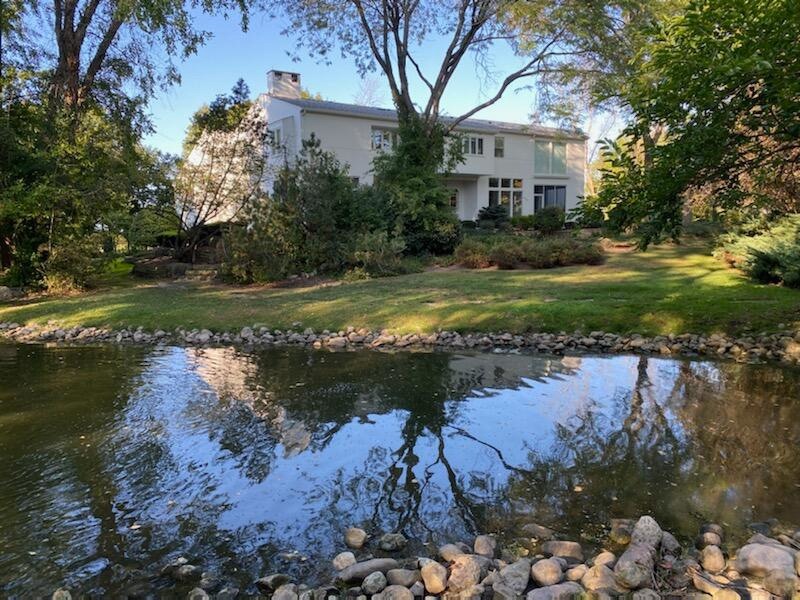 Pond and house