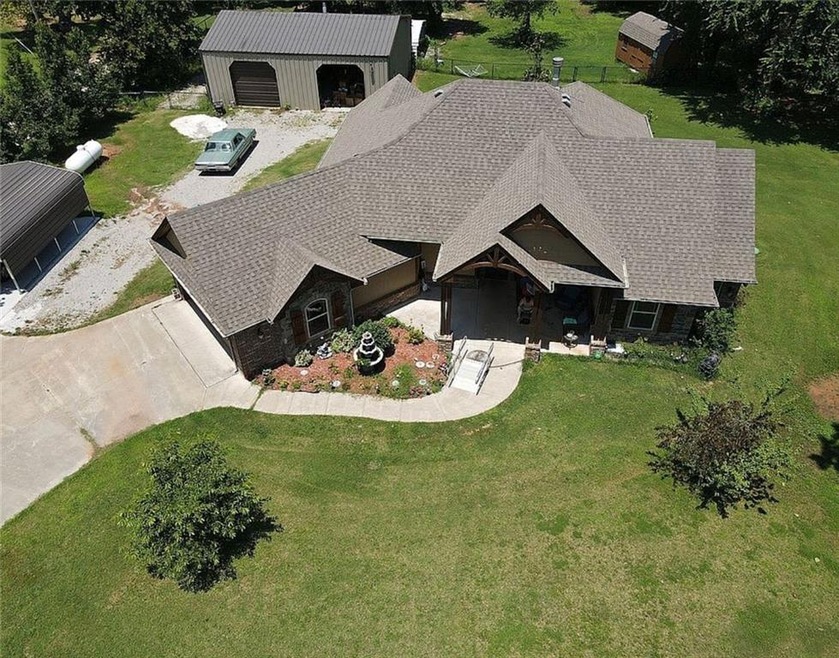 aeriel view of the home
