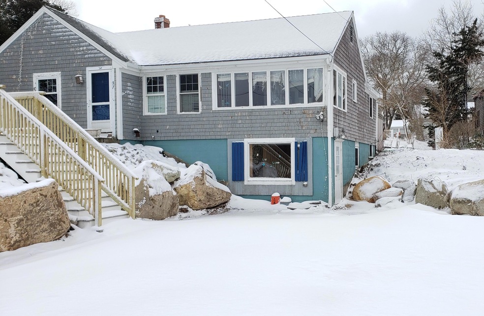 Parking area is snow covered