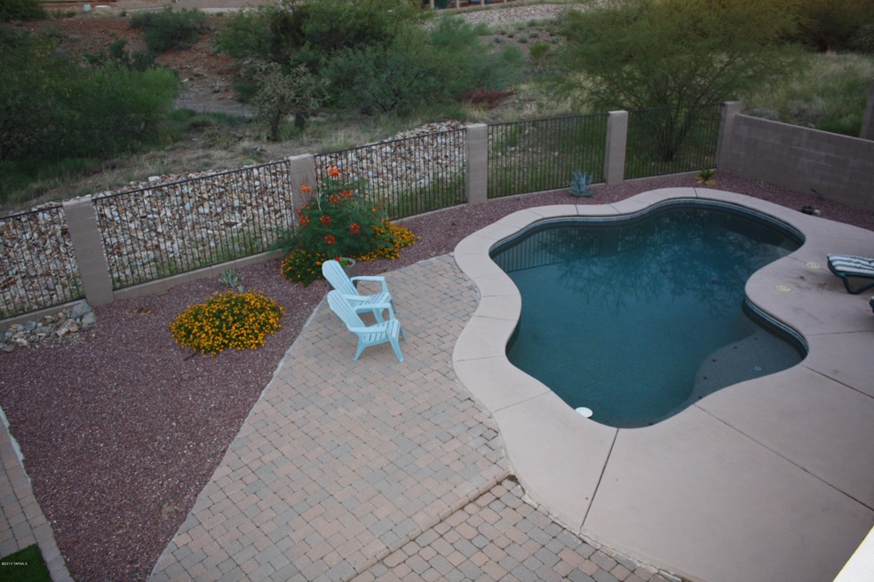 View of pool from balcony