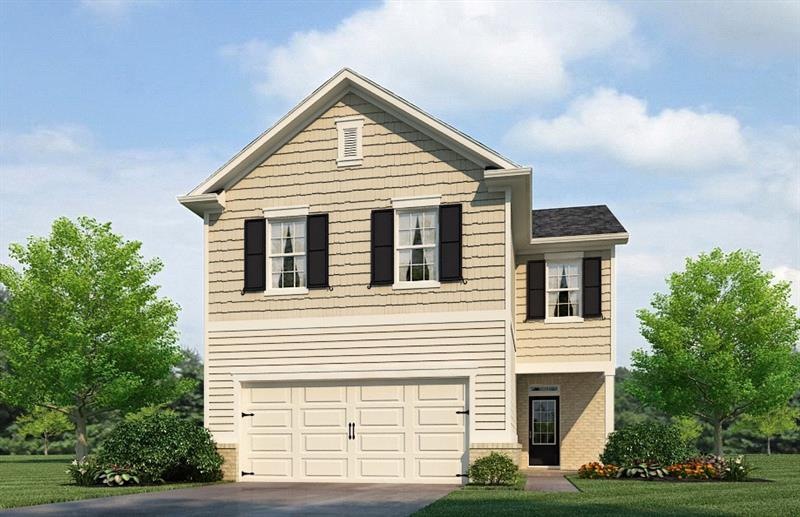 color rendering. not actual home. sample same plan