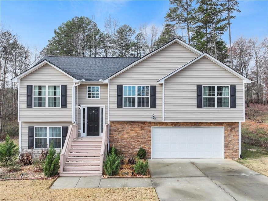 Split foyer home with a garage