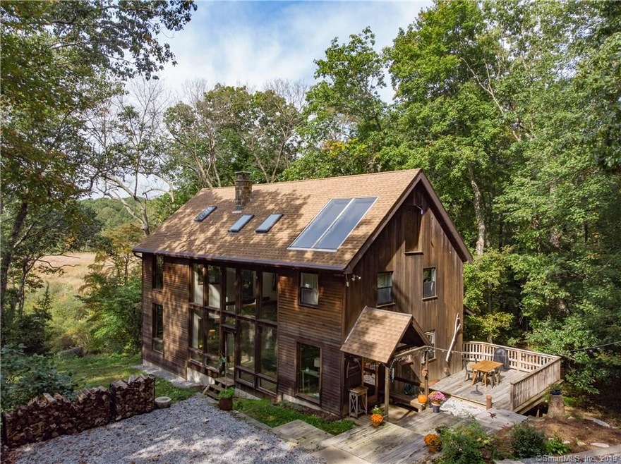 Residence with Passive Solar wall and solar panels