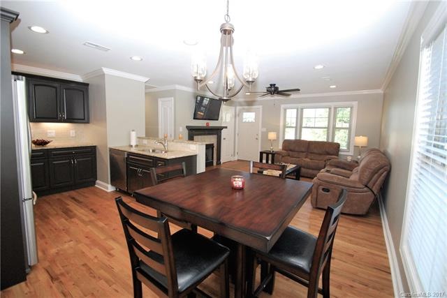 Spacious living room, dining room and kitchen