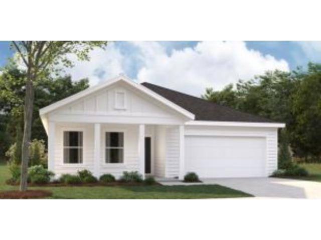 View of front of home featuring concrete driveway,