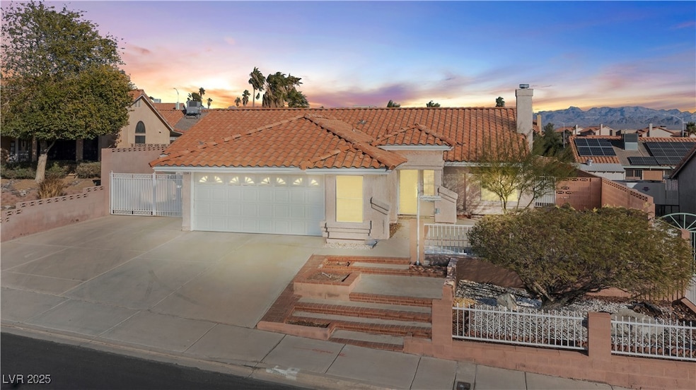 Front of the Home with extended driveay, 2 car gar